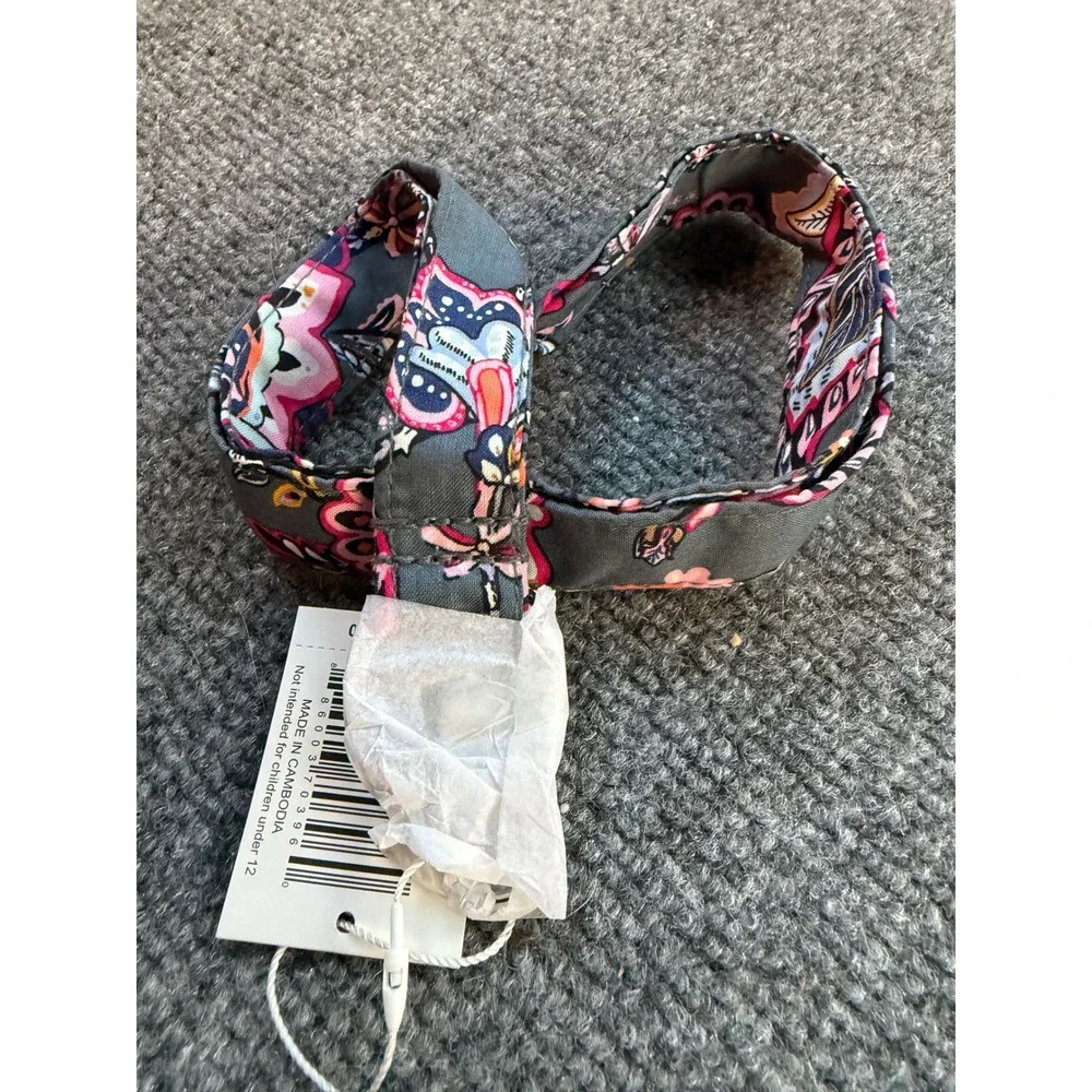 Vera Bradley Wide Lanyard Felicity Paisley Floral ID Key Holder 26737-R85 NWT